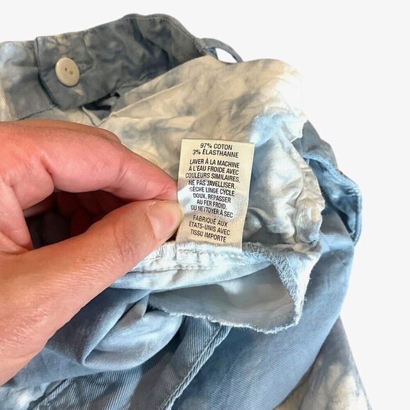 Nili Lotan East Hampton Pants Size 4 Light Blue Tie Dye Cotton Blend Casual - Picture 8 of 8